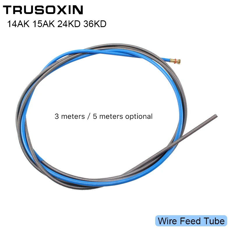 1pcs 14K 15AK 24KD 36KD Torch/Gun Consumables 3M 5M MIG Wire Feed Tube for the MIG Welding Machine