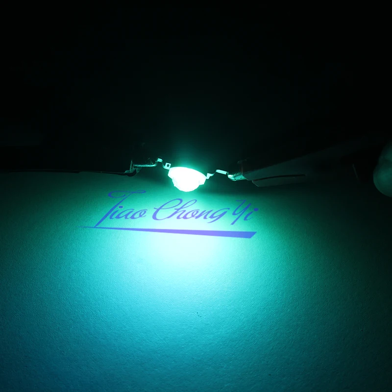 10 20 50 100pcs 3W High Power LED Lamp Ice blue 480nm 490nm 3.2-2.6v 700mA light-emitting