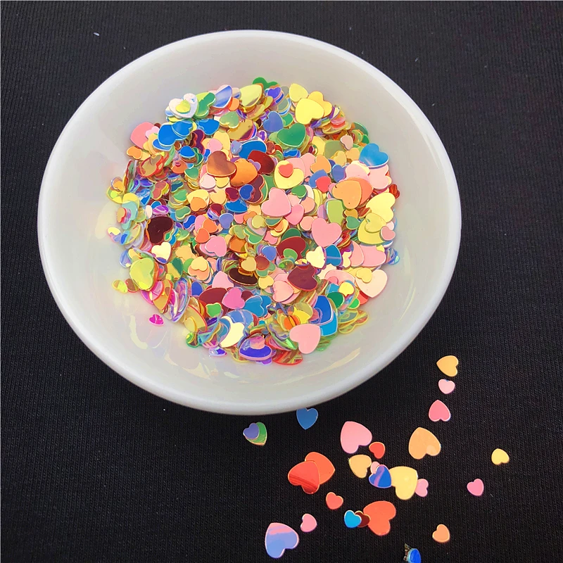 10g/Pack Mix Colors Glitter Nail Sequins Paillettes Multi Size 3mm 4mm 6mm Heart Shape Loose Sequin Nail art,Sale On Cost Price