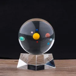 Top Quality Solar System Crystal Ball Astronomical Celestial Eight Planets Galaxy 8 Planetary Home Decoration Business Gift