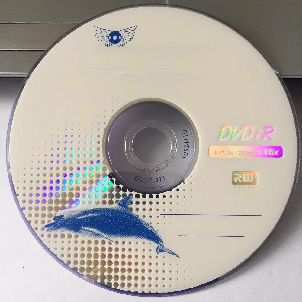 Wholesale 50 Pcs Grade A x16 4.7 GB Blank Blue Whale Printed DVD+R Disc