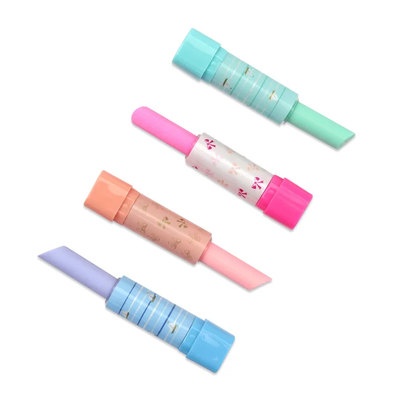 Children Creative Lipstick Design Cute Kawaii Rubber Eraser For Kids Gift Novelty Item Office School Supplies Stationery Student