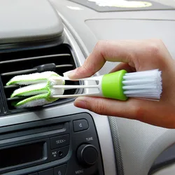 Portable Double Ended Car Air Vent Slit Cleaner Brush Dusting Blinds Keyboard Cleaning Brushes Cleaning  Car Accessories