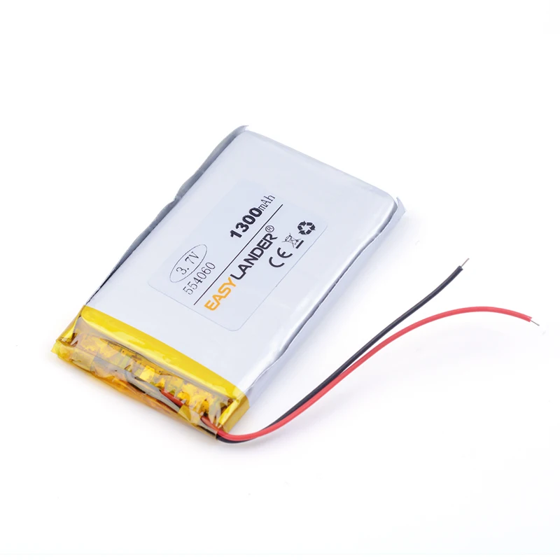 3.7V 1300mAh 554060 Rechargeable Lithium Li-ion Polymer Battery