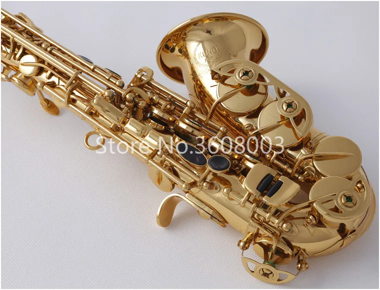 

KUNO KSC-901 Small Curved Soprano Saxophone Electrophoresis Gold Sax B Flat Instruments with Accessories