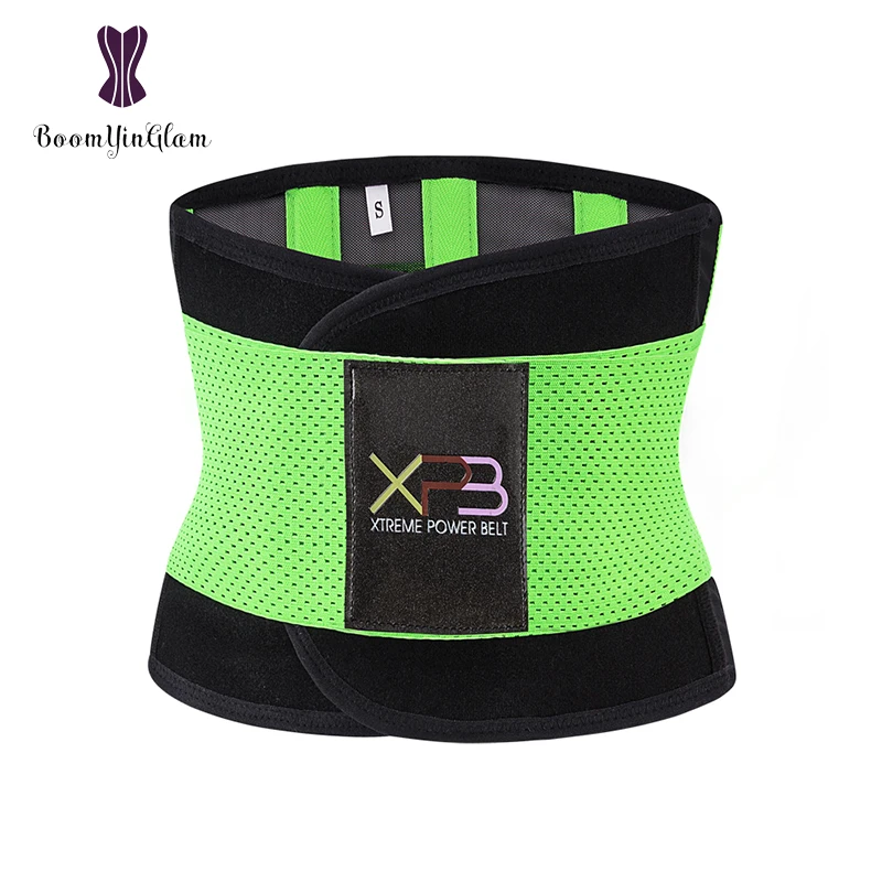 Alta calidad 7 deshuesado de cinturón de potencia Xtreme soporte de cintura Fitness Cincher de la cintura Shaper cinturón para las mujeres después del embarazo #603