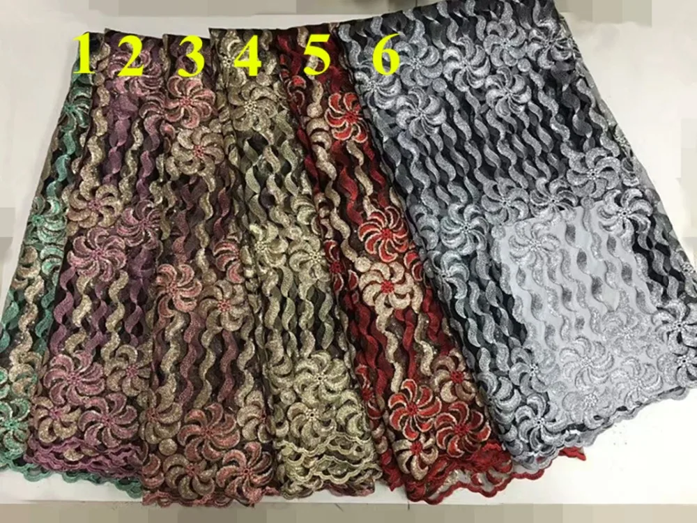 120cm top quality organza base dyed polyester and metallic yarn heavy embroidery lace fabric,XERY-DX161214D