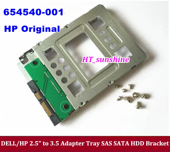 

1PCS Original new 654540-001 2.5" SSD to 3.5" SATA Adapter Tray Converter SAS HDD Bracket for D ELL / h p / Ma c Pro