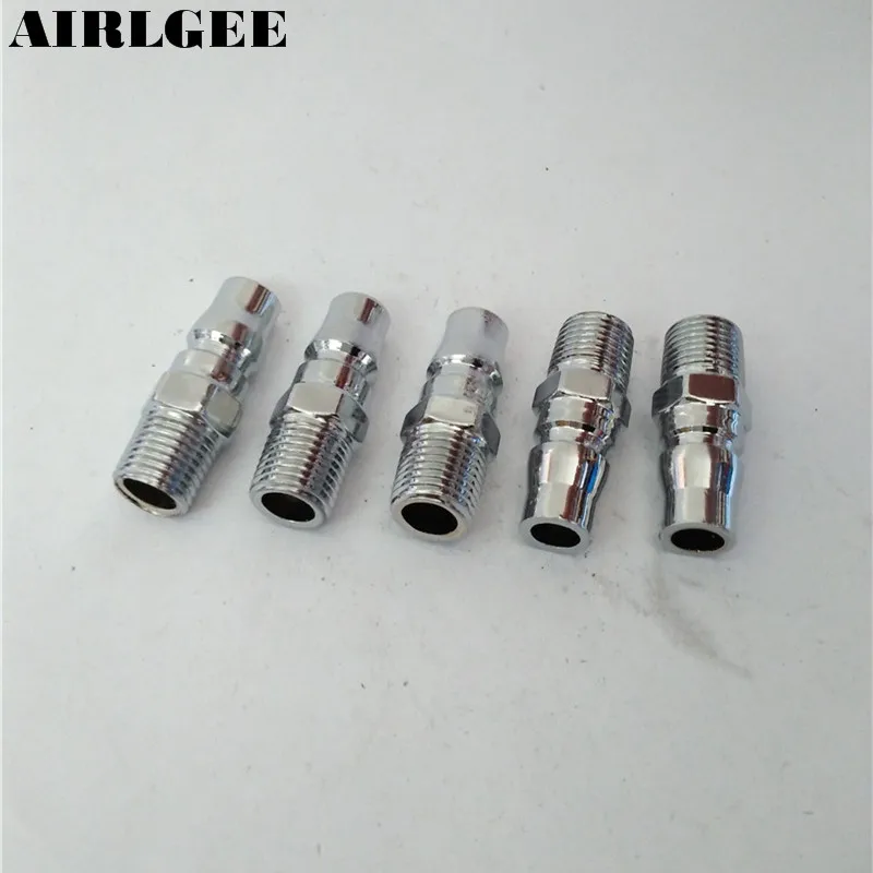 

5 Pcs Pneumatic Fitting 1/4PT Male Thread Air Coupler Quick Connector PM20