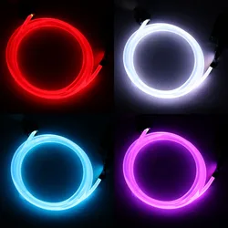5mX Transparent PMMA Side Glow Fiber Optic Cable 3.0mm Diameter 5M Long for LED Light Guide in Home Hotel LED Fiber Optic