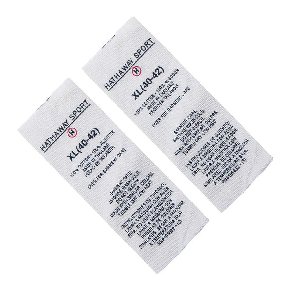 

Custom Cotton Ribbon Printed Labels With Care Instruction Text For Clothing Label Customized Soft Cotton Sewing Tags For Clothes