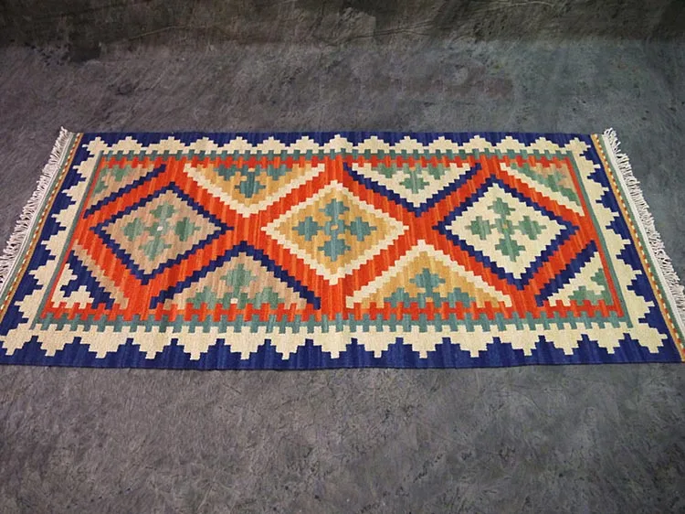 Nordic  style hand-woven wool Kilim carpet/rugs/tapestries/Kerim window carpet  gc137-6yg4