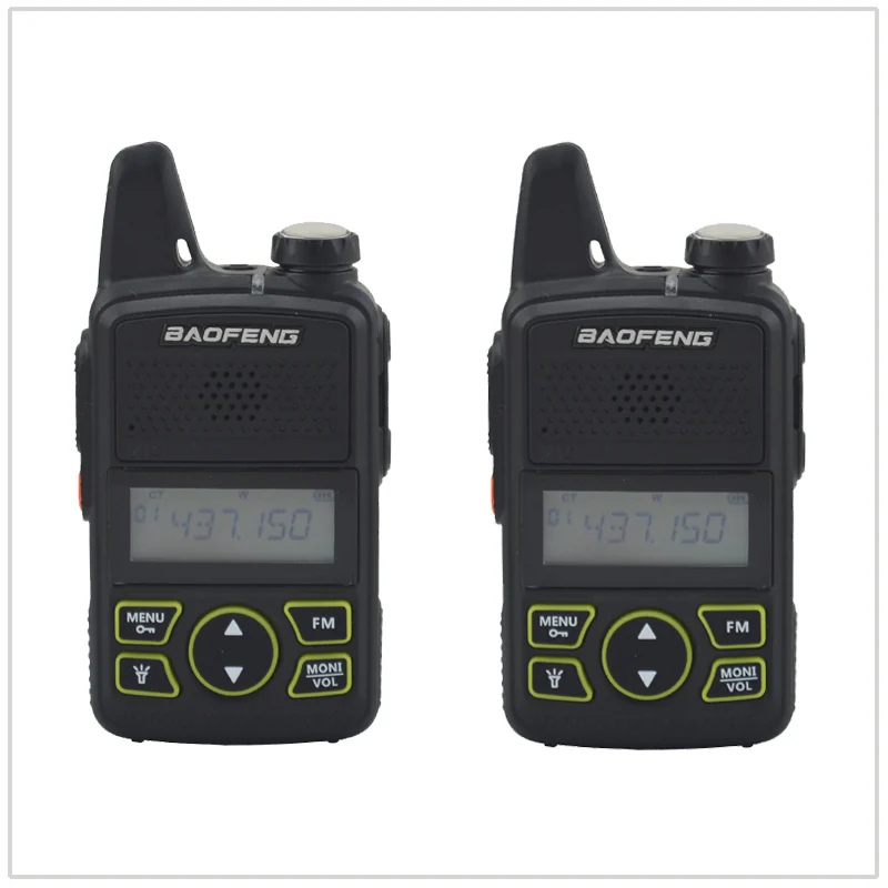 

2pcs x baofeng Mini Walkie Talkie BF-T1 UHF 400-470MHz 1W 20CH Small Mini Portable Ham FM Two-way Radio With Earpiece