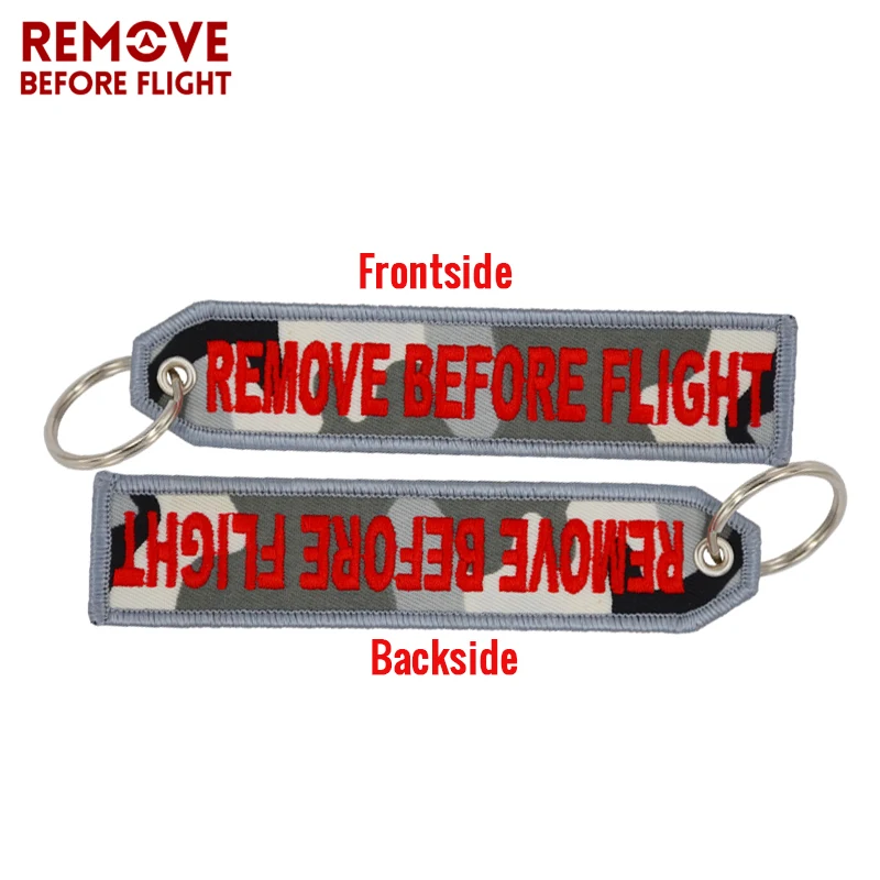 Remove Before Flight Key Ring Camouflage Key Chain OEM Keychain Jewelry Embroidery Aviation Gifts llavero Sleutelhanger Keychain