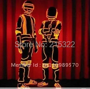 

Free shipping EL Wire dance suit / Light up performance costume / Tron outfit