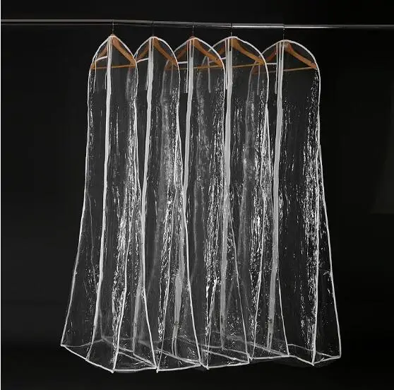 Transparent Wedding Dress Dust Cover Omniseal Extra Large Waterproof PVC Solid Wedding Garment Storage Bag Size S/M/ L7026