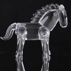 Crystal Horse Figurine Crystal Figurine Ornament Miniature Glass Animal Paperweight Collection Home Table Decor Kids Gift
