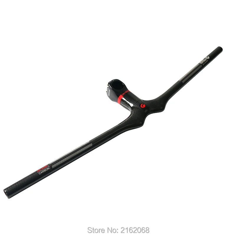 New ASIACOM Mountain bike full carbon fibre bicycle handlebar stem integratived 600-760x70-120mm 28.6 mm clamp MTB