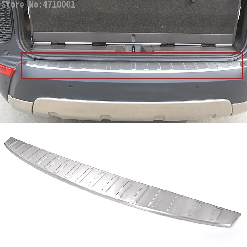 

304 Steel Outside Rear Tail Door Bumper Sill Scuff Threshold Protector Cover Plate For Land Rover Discovery 5 2017 LR5