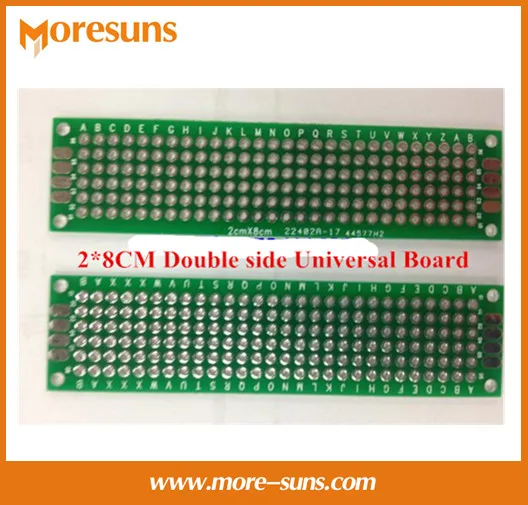 

Fast Free ship 100pcs/lot 2*8CM Double side Universal Board Universal circuit board test PCB perforated plate PCB Board