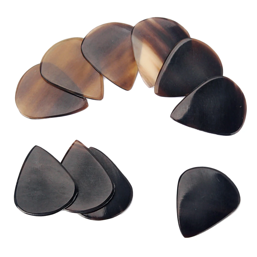 10 PCS Guitar Picks HandMade Horn Accessory Stringed Instruments for Bass Mandollin Banjo Guitar Accessories