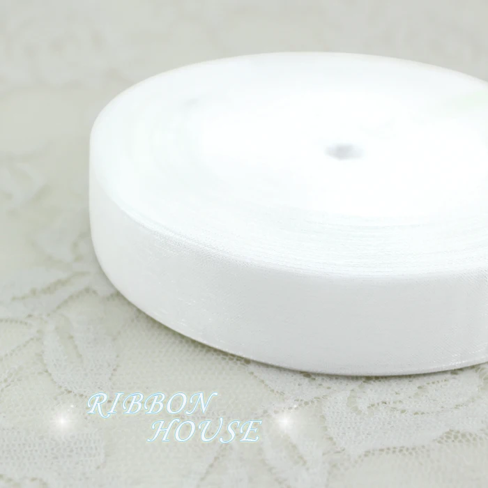 (50 yards/roll) 3/4\'\' (20mm) White Organza ribbons gift wrapping decoration Christmas ribbons