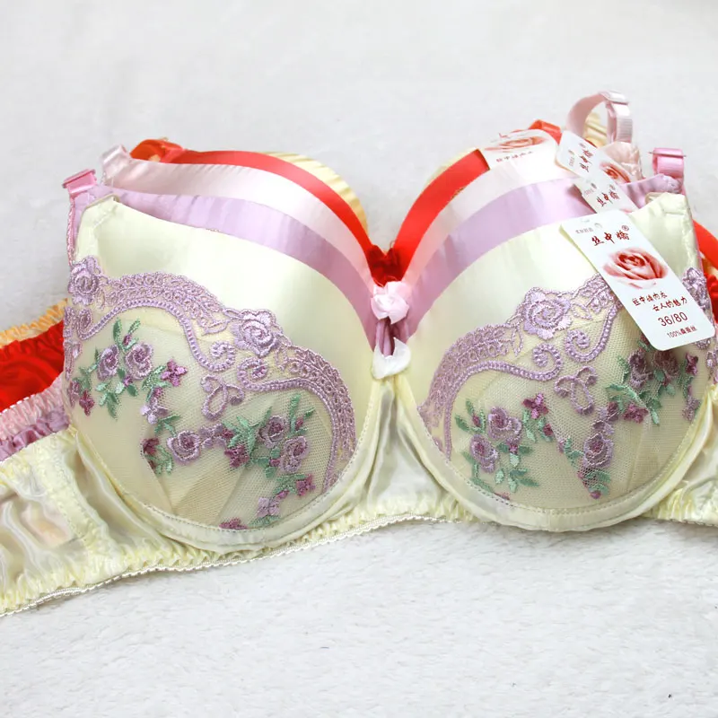 100% Silk, bra, Lace,  Breathing, Health Care Underwear