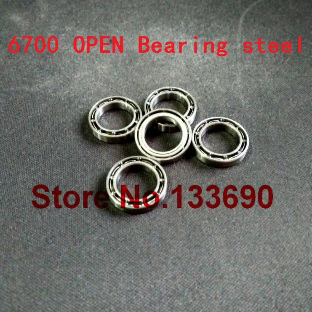 10PCS/LOT 6700 OPEN 10*15*3 MM Open Metric Miniature Deep Groove Ball Bearing 10x15x3 P0 GCr15 High Quality