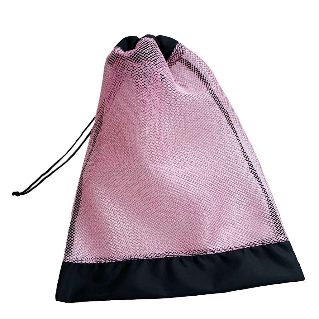 Bolsa de almacenamiento con cordón de malla compacta de alta resistencia para buceo, máscara de esnórquel, aletas de gafas, equipo de engranajes