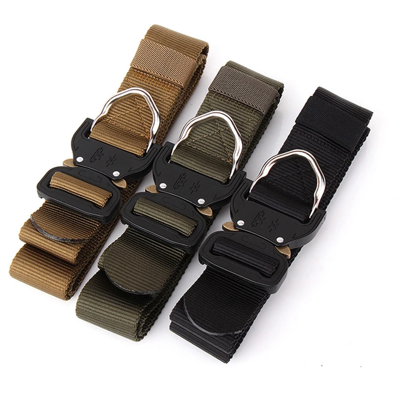 New 2024 Quick Release Metal Buckle Tactical Belt 1000d Oxford Quick To Dry Outdoor Molle Military Swat Air Gun Paintball Belt