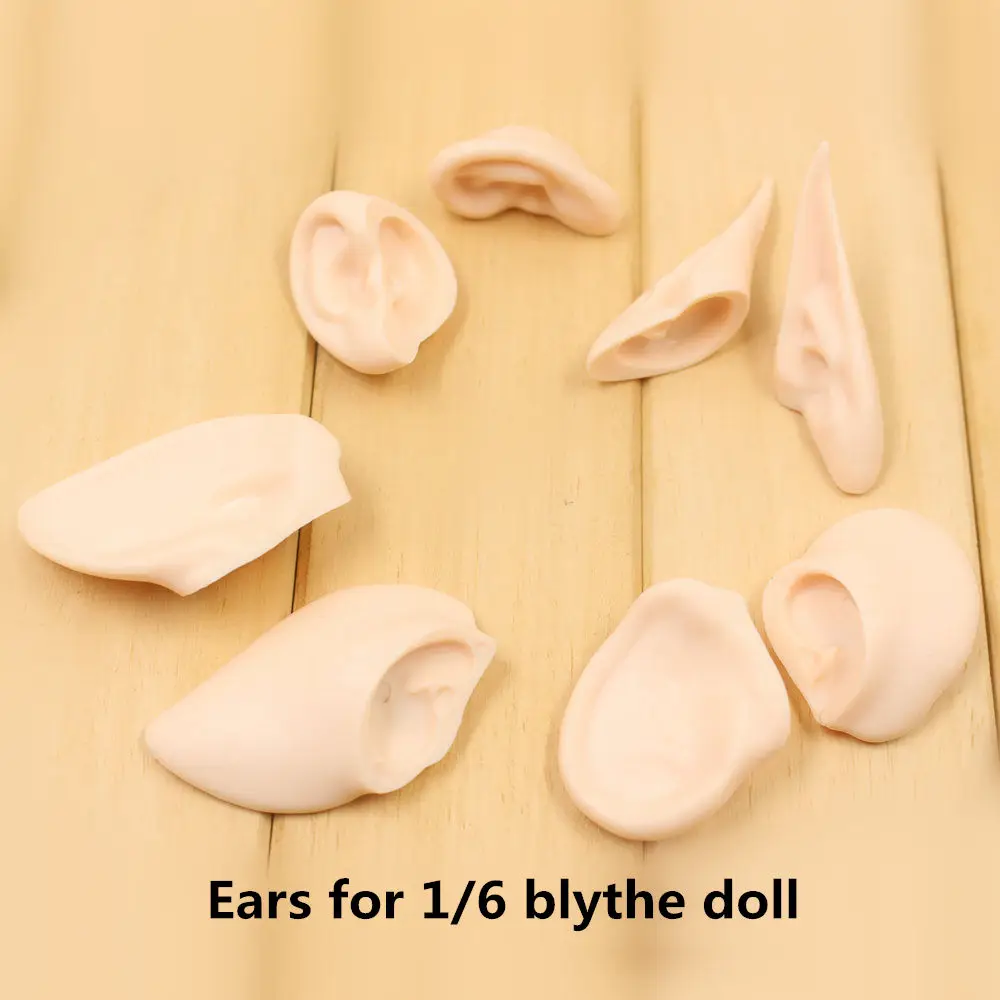 Forturn days for blyth doll icy resin ears decorate custom no need to cut original ears but bigger size with clay