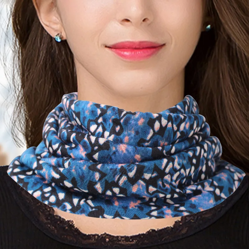 Warm Double Skin 100% Wool Scarf, Small Scarf, Scarf, High Necked Collar, Female Collar.