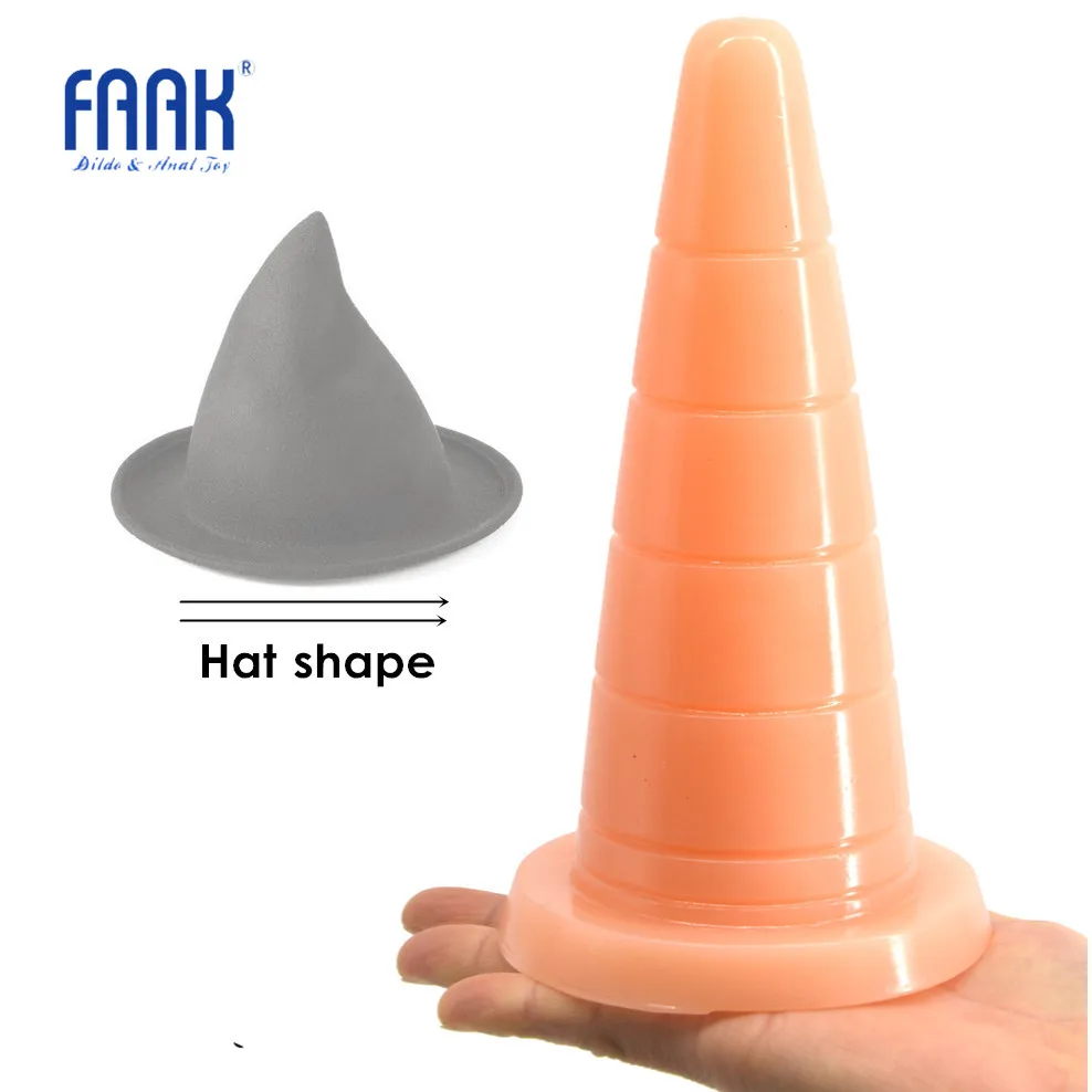 FAAK Butt plug suction cup hat shape anal plug big anal dildo Sex Stopper Adult Toys for Men and Women Anal Trainer for Couples