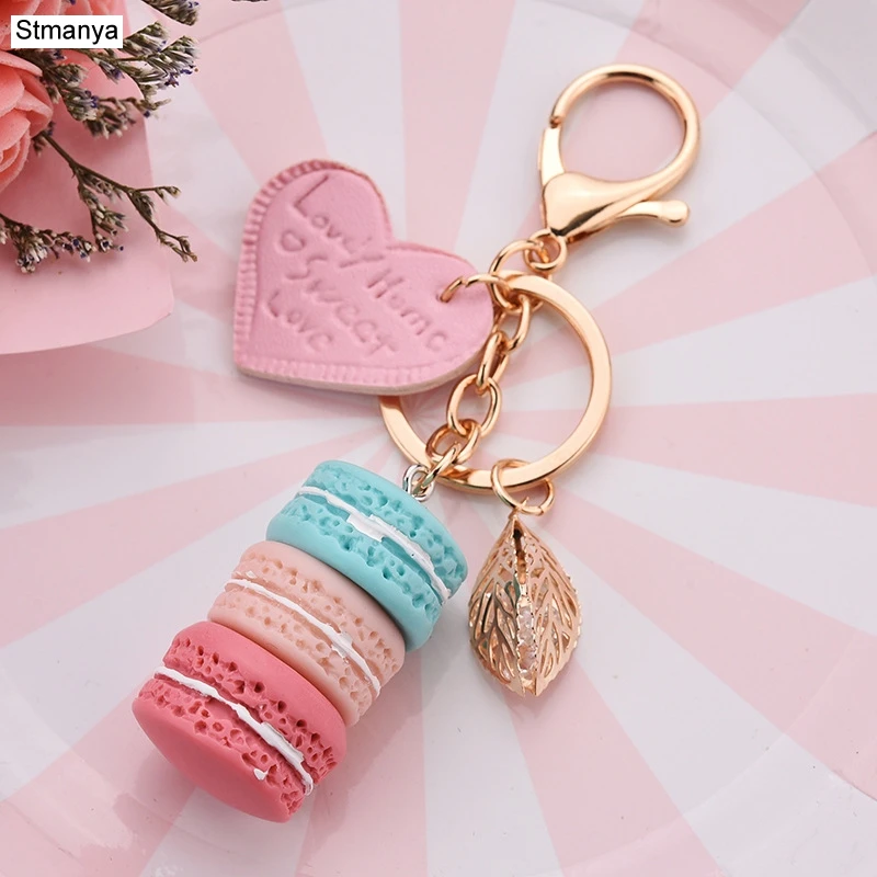 Fashion Cake Keychain with Eiffel Tower Charm