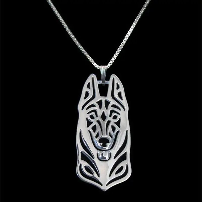 Cadena de Metal para mujer, collares con forma de perro para amantes, collares belgas de perro malois, envío directo