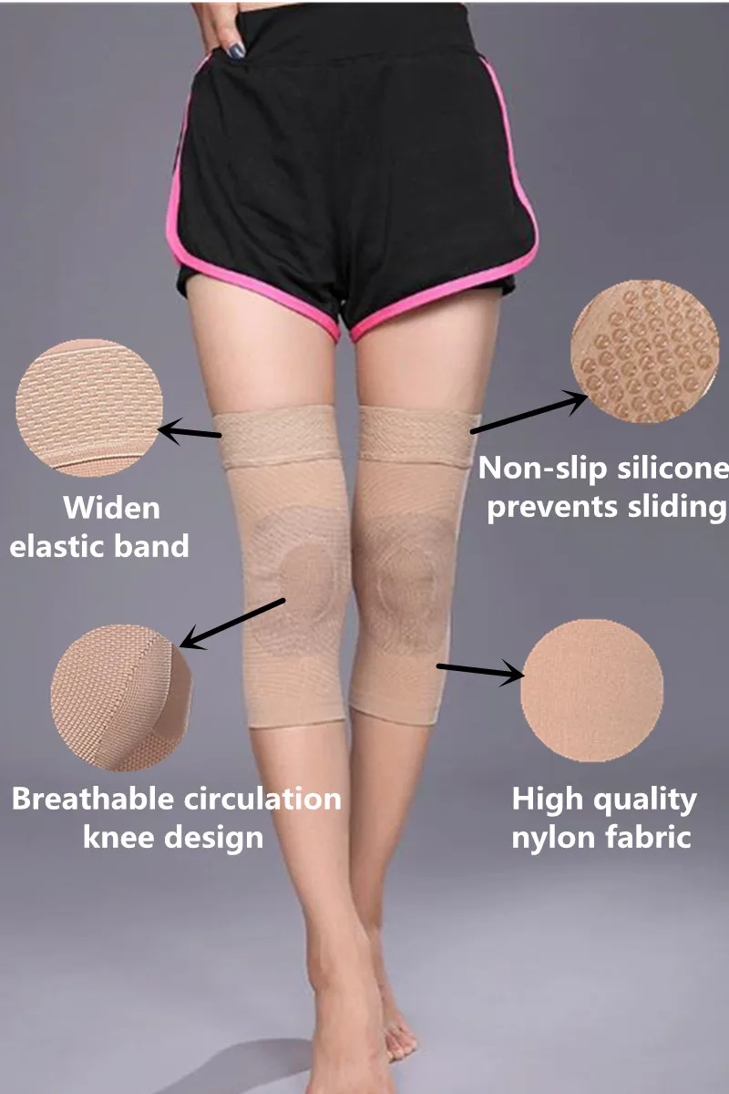 ซิลิโคน Antiskid ป้องกัน Meniscus กีฬาผู้ชายผู้หญิงส่งเสริมเลือดอบอุ่นการไหลเวียนโลหิต Professional Medical บรรเทาปวดเข่า