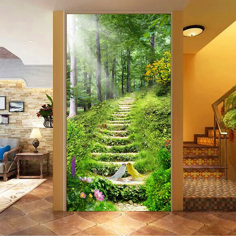 

Chinese Style Nature Landscape Step Photo Mural Wallpaper Living Room Study Hotel Entrance Decor Wall Paintings Papel De Parede