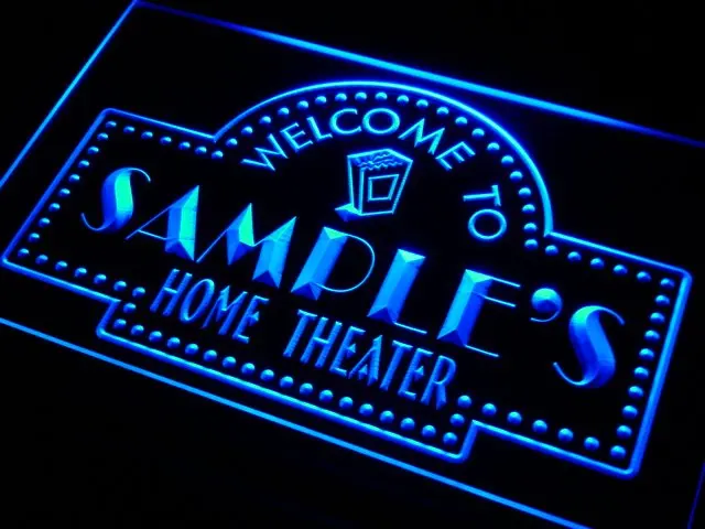 

ph-tm Name Personalized Custom Home Theater Bar Neon Light Signs with On/Off Switch 7 Colors 4 Sizes