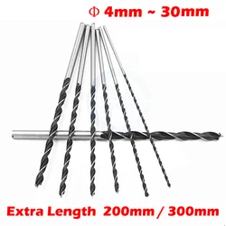 4mm 5mm 6mm 8mm 10mm 12mm High Carbon Steel 200mm 300mm Length Woodworking Tool Straight Shank Twist Three Brad Point Drill Bit