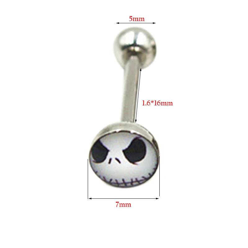 1Pc Unique Tree Design Tongue Pierced Nipple Ring Barbell Body Piercing Jewelry Percing Tongue Ring Studs Barbell Bars Ring