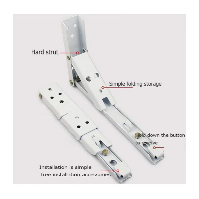 Suporte de prateleira dobrável, bancada de parede com parafusos de montagem 14 polegadas