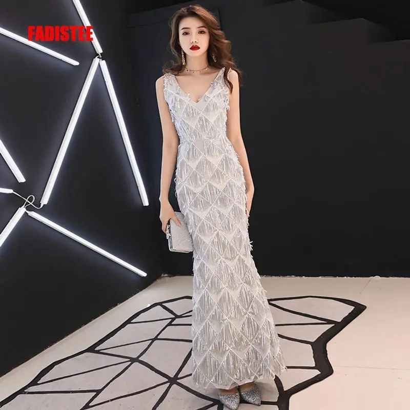 

FADISTEE New arrival evening elegant prom dresses Vestido de Festa gown Robe De Soiree glitter sequins little white dresses