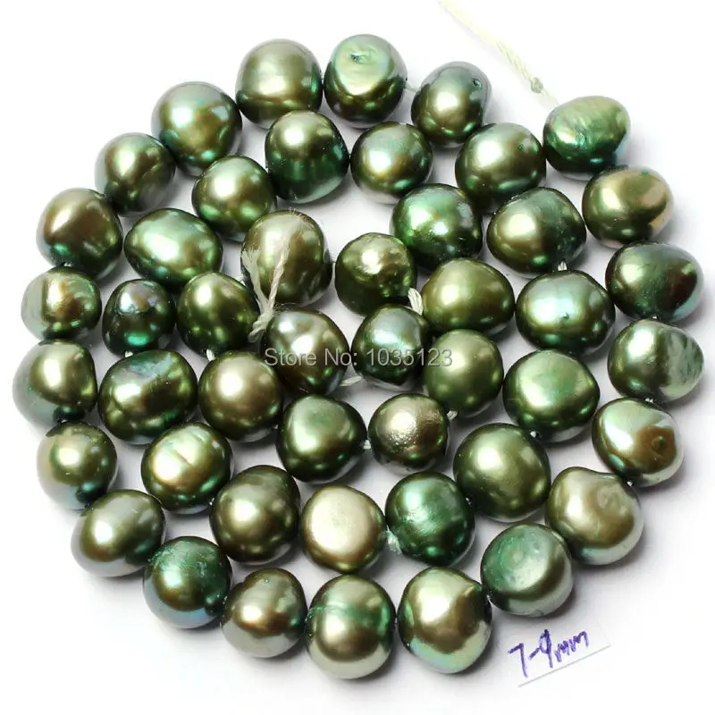 7-9mm 25 Color Natural Freshwater Pearl Irregular Shape DIY Loose Beads Strand 14\