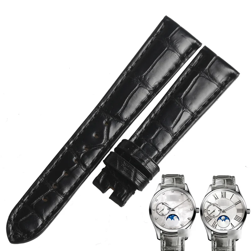 

WENTULA watchbands for ZENITH ELITE 03.2310.692/81.C706 alligator skin /crocodile grain watch band woman 03.2310.692