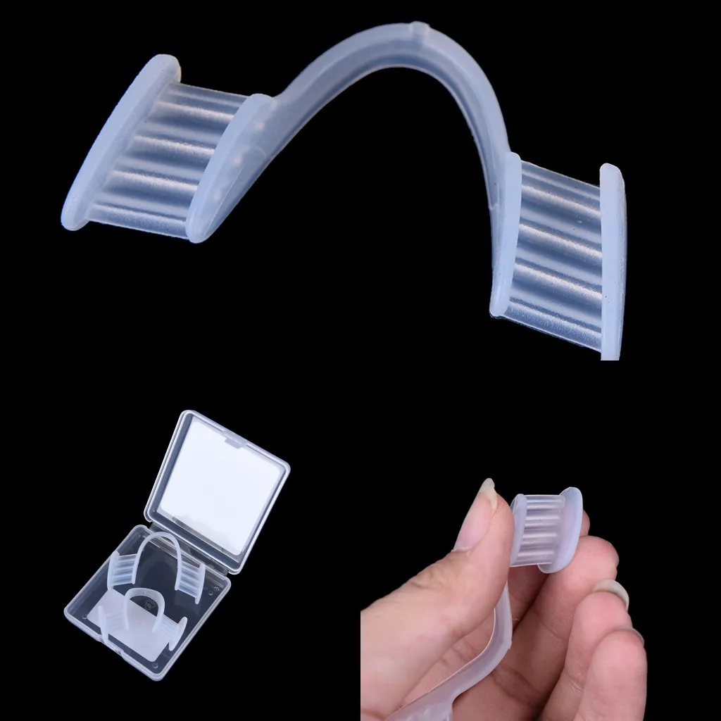 

2021 Hot 2PCS Stops Teeth Grinding Mouth Guard Prevent Night Tooth Cleaning Splint Sleep Aid Eliminates With Case Box