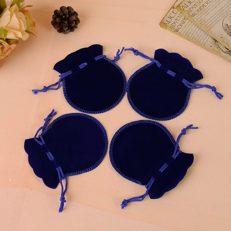 

Wholesale Cheap Sale 50pcs/lot 7x9cm Blue Jewelry Bags And Packaging Velvet Drawstring Bag Shrink Wrap Drawstring Bags