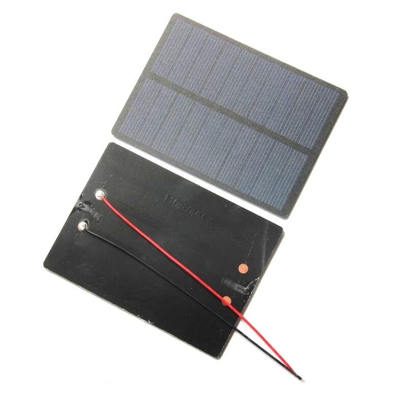 Mini 1.3W 5V Solar Cell Polycrystalline PET Laminated Solar Panel Solar PV Module DIY Solar Charger 110*80*3MM