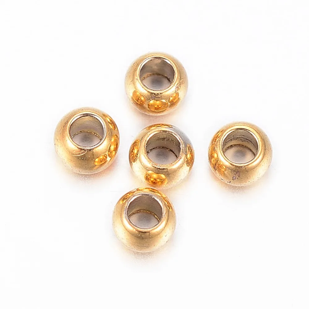 10pcs 3/4/5/6mm 304 Stainless Steel Metal Jewelry Findings Round Ball DIY Crafting  Beads Rondelle Wholesale Bulk Supplies