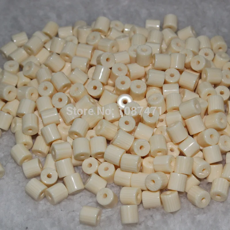 100pcs 6mmx 6mm imitation ivory cylindrical shaped beads Resin jewelry accessories