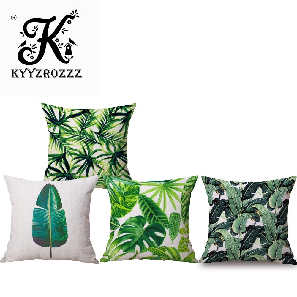 

Africa Tropical Plant Banana Leaf One Side Printing Home Decor Sofa Car Seat Decorative Cushion Cover Pillow Case Capa Almofada